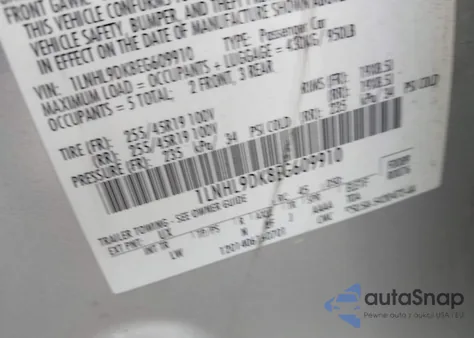 2014 Lincoln Mks из США, поврежденный, VIN 1LNHL9DK8EG609910